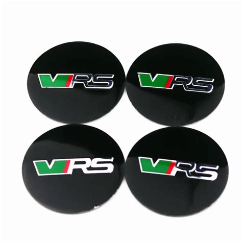 4PCS Car Aluminium RS VRS Wheel Hub Center Caps Emblem Styling Wheel