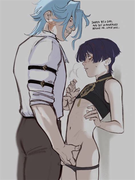 Rule 34 Blue Hair Color Cuntboy Cuntboymale Degradation Dottore Genshin Impact Femboy