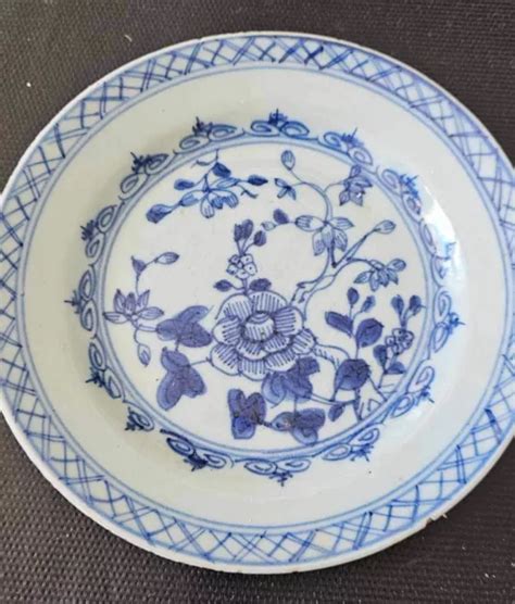 PLAT QIANLONG EN Porcelaine De Chine Bleu Blanc 18eme Siècle 16cm EUR