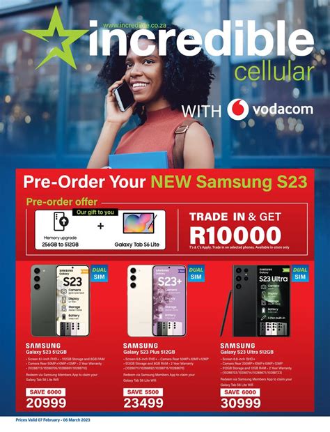 Incredible Connection Cellular With Vodacom 07 February 06 March