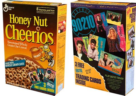 1991 Honey Nut Cheerios Beverly Hills 90210 Checklist Cards Info