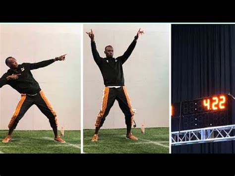 Usain Bolt just tied the NFL combine record for the 40 yard dash... in