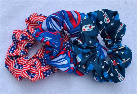 July 4th Scrunchies Independence Day Scrunchies Holiday Scrunchies 4th