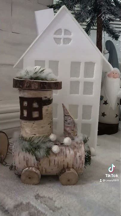 Сделала паровозик из березовых поленьев. - YouTube