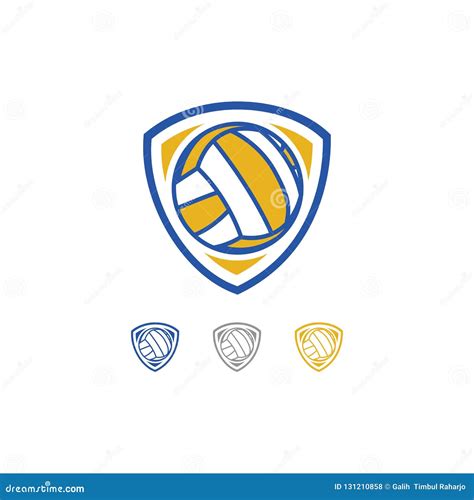 Volleyball Team Logo Design Stock Illustration - Illustration of ...