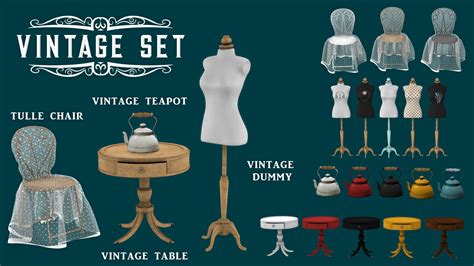 Sims 4 Vintage Furniture CC