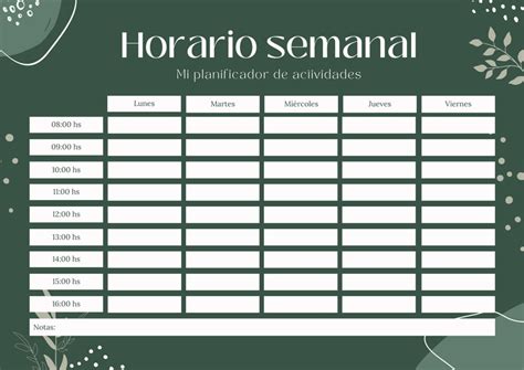 Plantillas Para Crear Tu Horario De Clases Gratis Canva