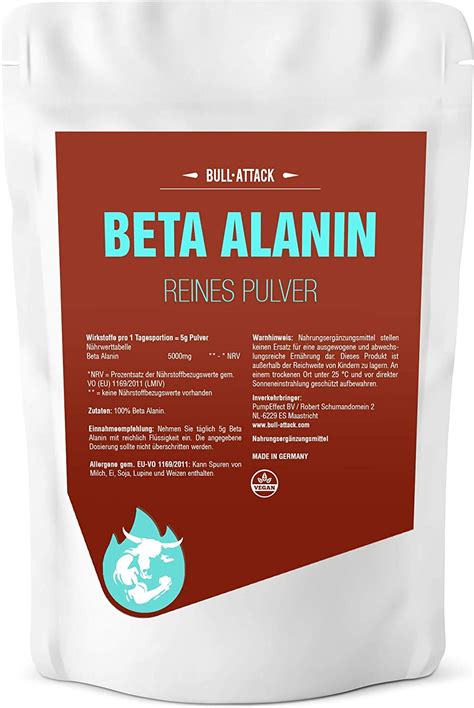 Beta Alanin Pulver 500g reines hochwertiges Pulver Für den