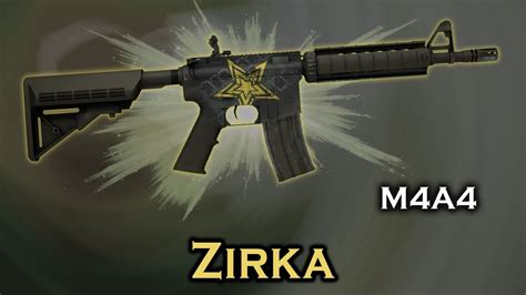 Zirka M4A4 StatTrak stickers skin preview FN/MW/FT/WW/BS - YouTube