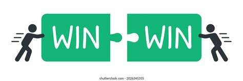 Win-win Situation Icon Cooperation Concept 库存矢量图（免版税）2026345355