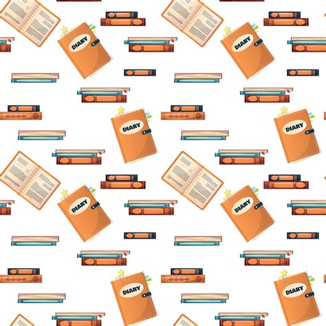 seamless school pattern on a white background. color illustration of