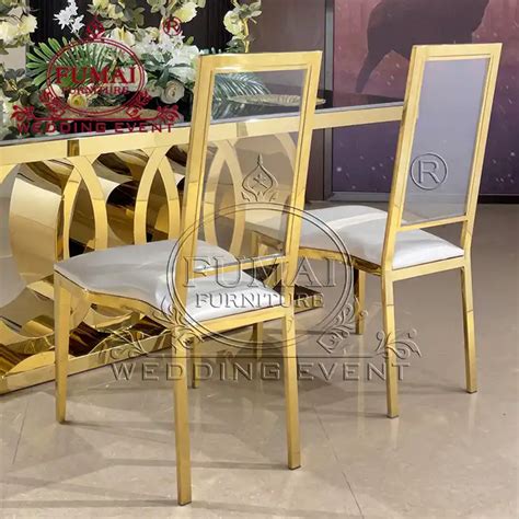 Modern Luxury Golden Stainless Steel Frame Throne Hotel Acrylic Back