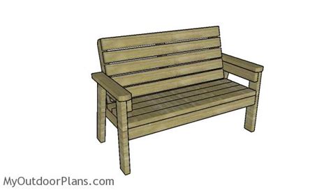 2x4 Garden Bench Plans | MyOutdoorPlans