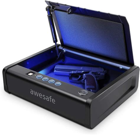 awesafe Gun Safe with Fingerprint Identification and Biometric Lock ...