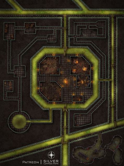 Sewer Hideout Public Silver Compass Maps Map Dnd World Map