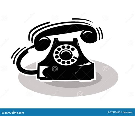 Old telephone ringing stock illustration. Image of office - 37919485