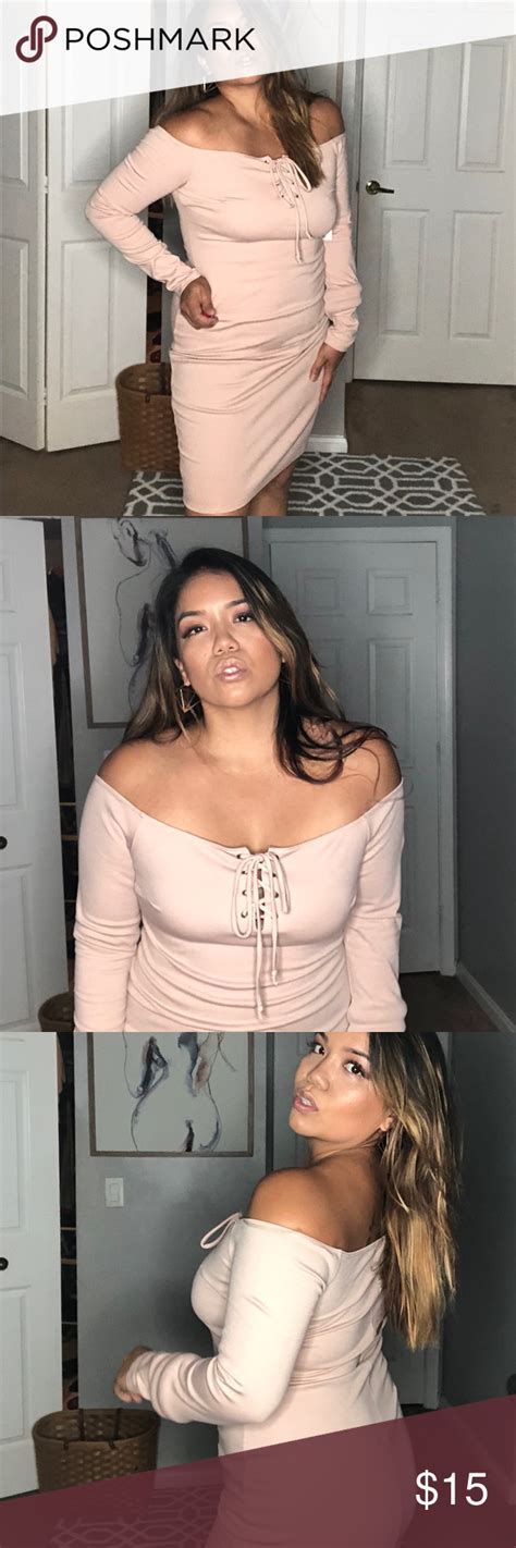 Off The Shoulder Rosetta Nude Me Midi Dress Charlotte Russe Dresses