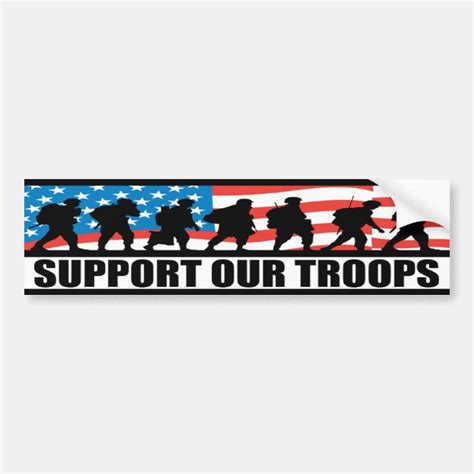 Support Our Troops Bumper Sticker Zazzle