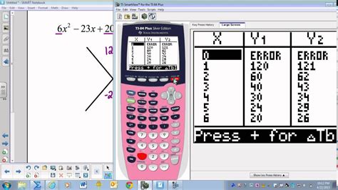 Factoring Quadratic Trinomials Calculator