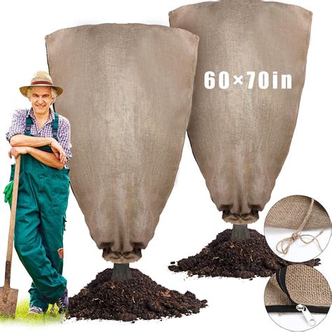 Amazon.com : Berlune 2 Pcs Oversized Reusable Warm Burlap Winter Plant