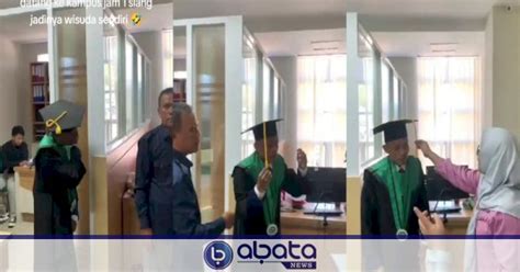 Viral Mahasiswa Wisuda Sendirian Di Ruangan Rektorat Alasannya Bikin Heran