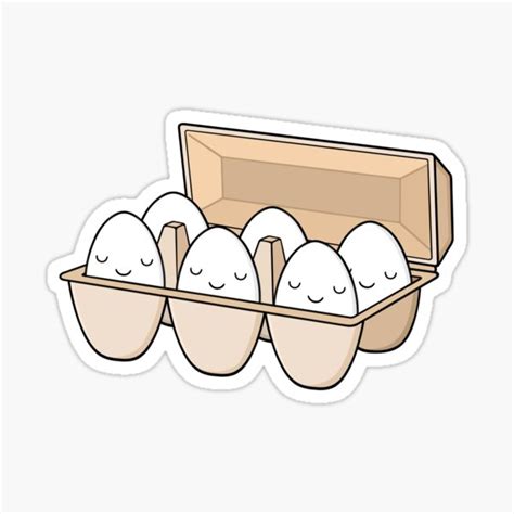 Cute Eggs Sticker For Sale By Samuel Spencer Redbubble