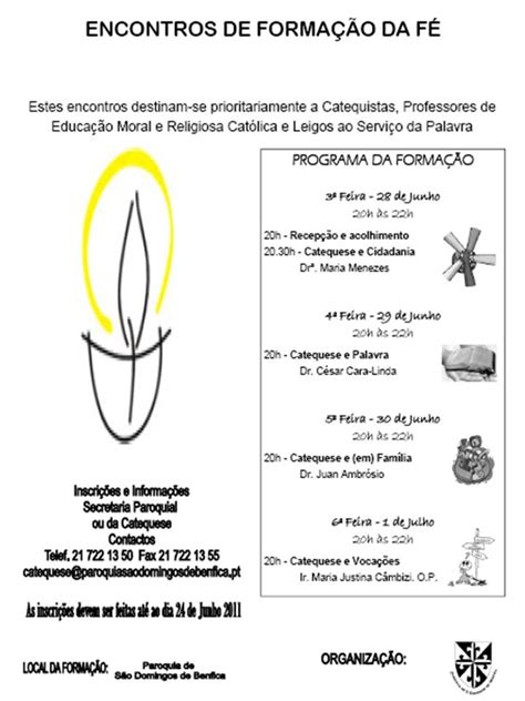 Catequese Da Paróquia De Benfica Lisboa Encontros De Formação Da Fé