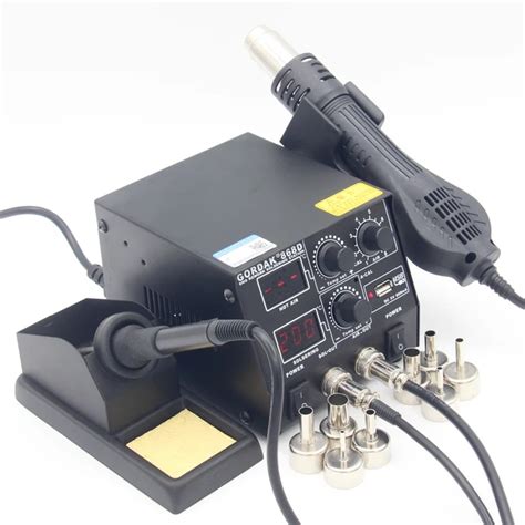 Gordak D In W Soldering Station Smd Rework Station Hot Air Gun Electric Solder Iron