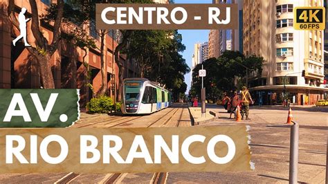 Avenida Rio Branco Andando Na Movimentada Rua No Centro Do Rio De