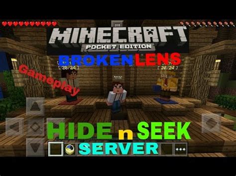 Mincraft Pe Hide N Seek Server Gameplay Brokenlens Server Youtube