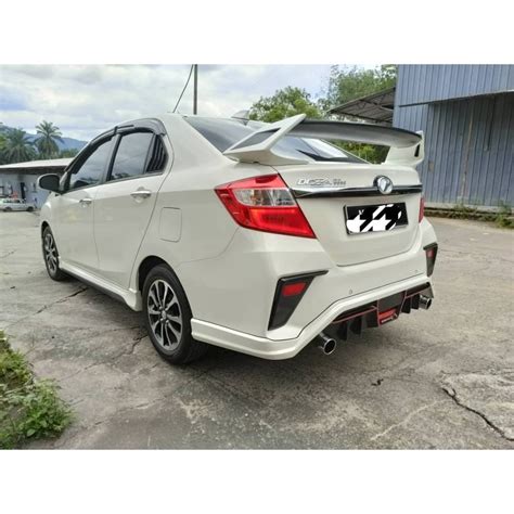 Perodua Bezza Galaxy X Spoiler WITHOUT PAINT Shopee Malaysia