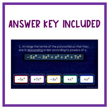 Polynomials In Descending And Ascending Order Activity Digital Drag And