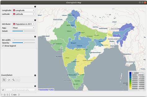 orange data mining choropleth map