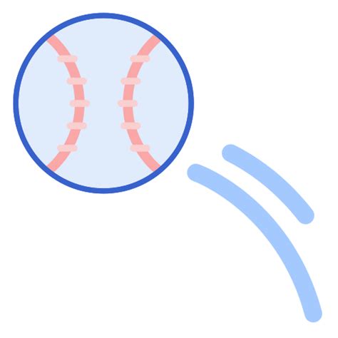 Baseball Ball Flaticons Lineal Color Icon