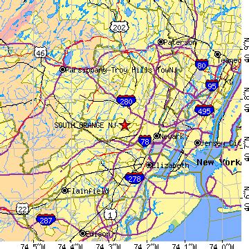 South Orange NJ Map