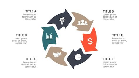 Premium Vector Circle Arrows Diagram Vector Infographic Presentation Template Chart 6 Options