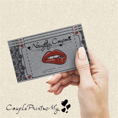 Naughty Coupon Book Printable Date Night Sex Coupons Template Etsy