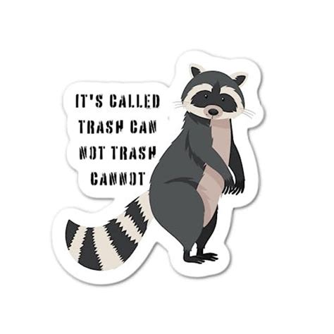 Funny Trash Can Decal - Etsy