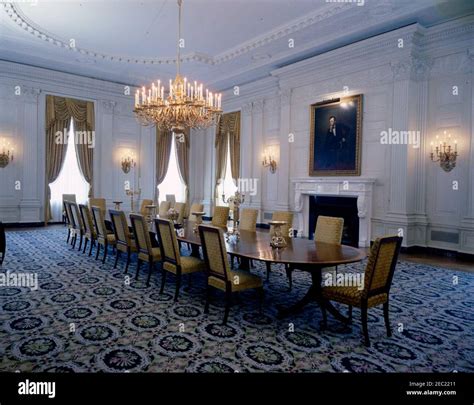 White House Rooms State Dining Room Diplomatic Reception Room View