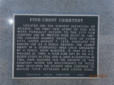 Pine Crest Cemetery in Atlanta, Texas - Find a Grave Cemetery