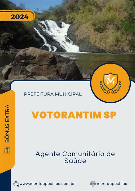 Apostila Agente Comunit Rio De Sa De Prefeitura De Votorantim Sp