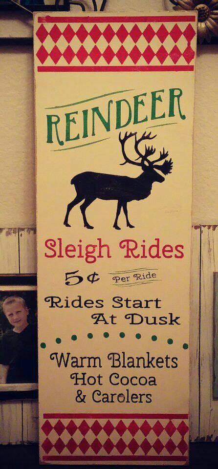 Reindeer Christmas Sign | Christmas reindeer, Christmas signs, Sleigh ride