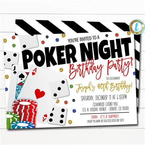 Poker Night Party Invitation | TidyLady Printables