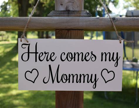 Here Comes My Mommy Wedding Sign Ring Bearer Sign Flower Etsy