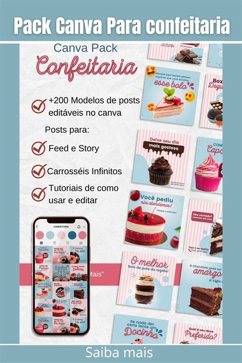 O Canva Pack Confeitaria Um Pacote Completo Para Voc Deixar Seu