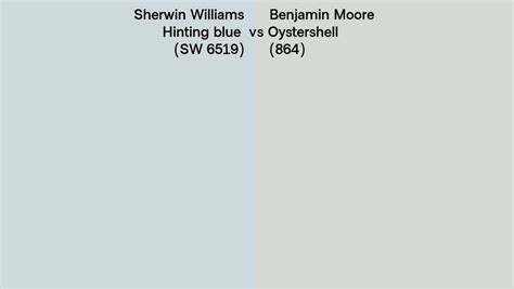 Sherwin Williams Hinting Blue SW 6519 Vs Benjamin Moore Oystershell