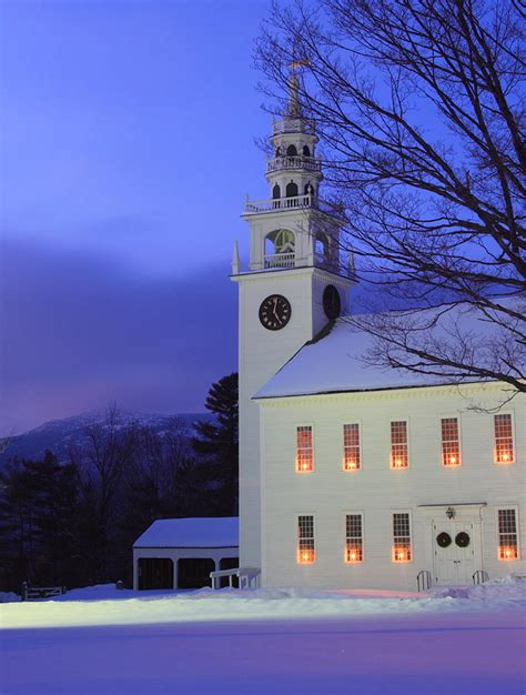 Historic Jaffrey Meetinghouse And Mount Monadnock Photograph By John