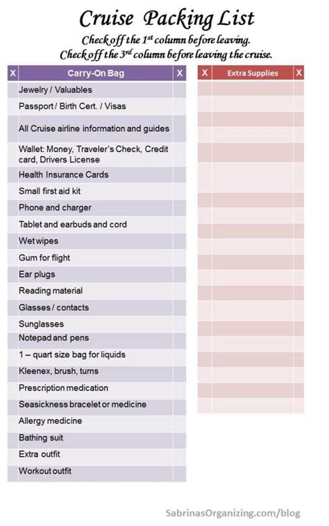 The Ultimate Cruise Packing List Everyone Needs | Sabrina's Organizing