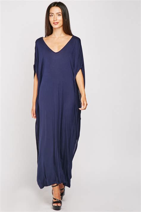 Plain Loose Jersey Kaftan Dress Just 7