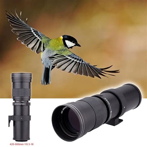 JINTU Teleobjetivo Compatible Con C Maras Canon EF Lente De 420 800mm F